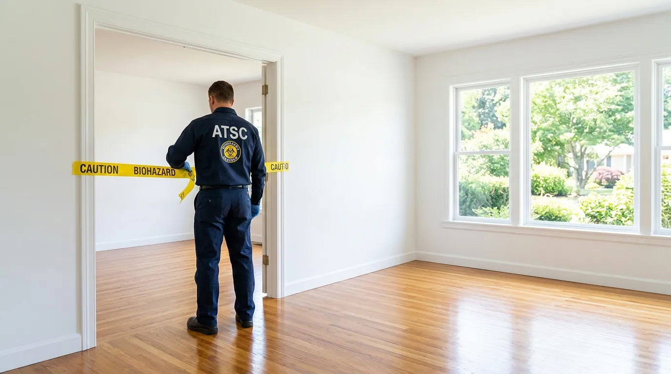 Certified biohazard cleanup crew performing Crime Scene Cleanup in Auburndale